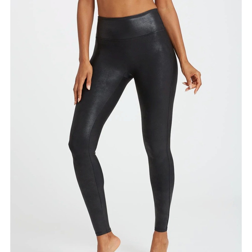 Spanx Black Faux Leather Leggings